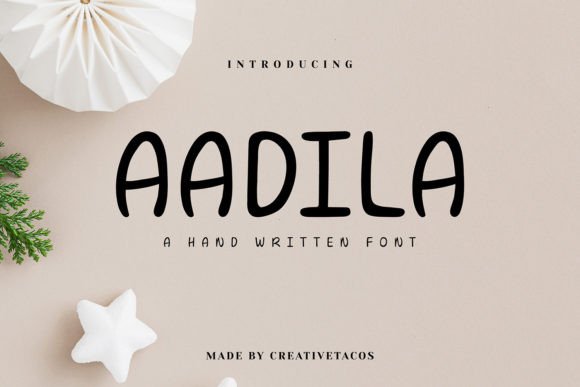 Aadila: A Lively Handwritten Font for Modern Editorial Design