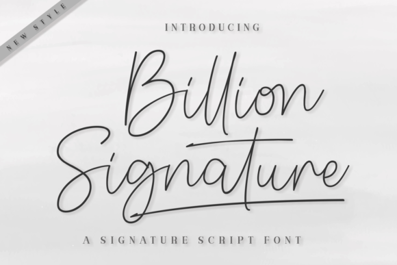 Billion Signature: A Designer’s Journey with a Romantic Script Font