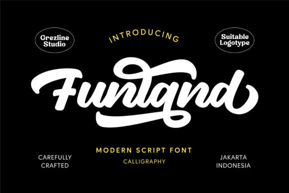 Funland: A Charming Script Font for Elegant Branding and Design