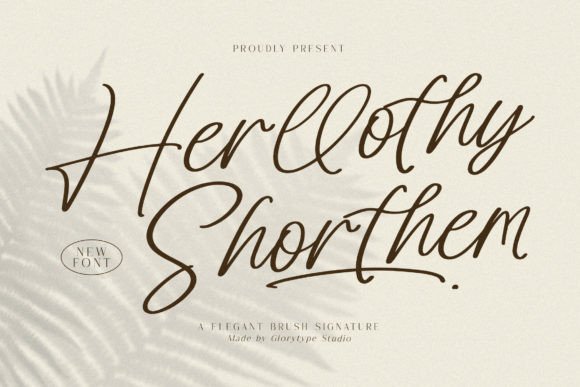 Herllothy Shorthem: A Handwritten Font for Modern Editorial Design