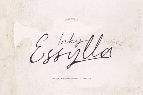 Inky Essylla: A Dazzling Script Font for Crafters & Product Makers