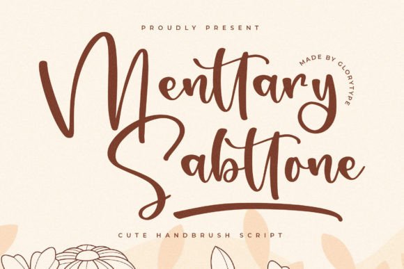 Menttary Sabttone: A Sweet Script Font for Business Branding