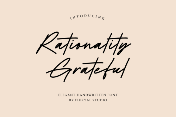 Rationality Grateful: A Sophisticated Handwritten Font for Modern Editorial Design