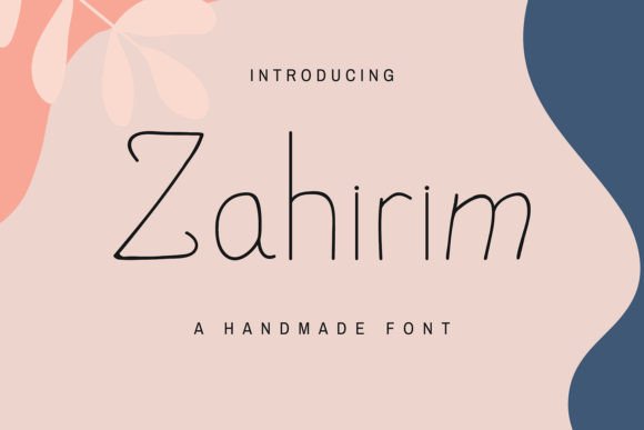 Zahirim: A Minimalist Script Font for Crafters and Product Designers